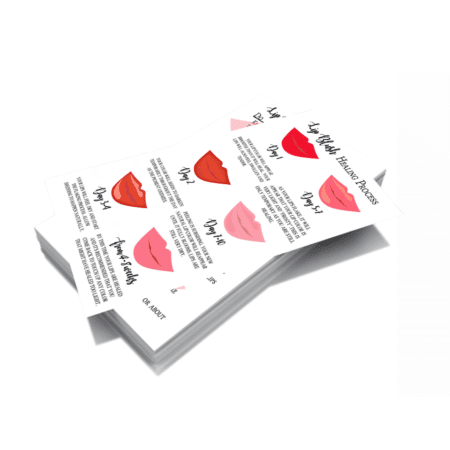 Lip Blush Healing Process Cards 25 Pcs
